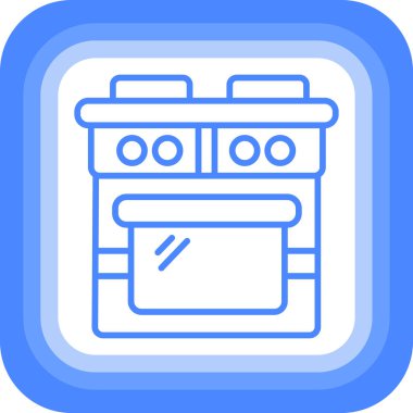 Fırın. Web simgesi basit illüstrasyon