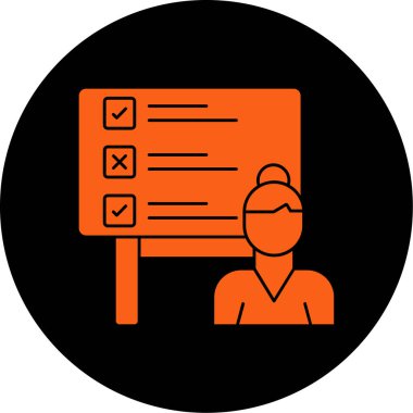 Kontrol listesi simgesi vektör illüstrasyonu