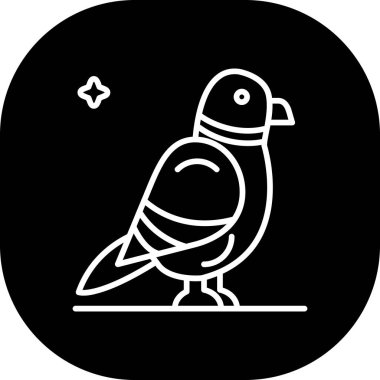 Kuş simgesinin vektör illüstrasyonu