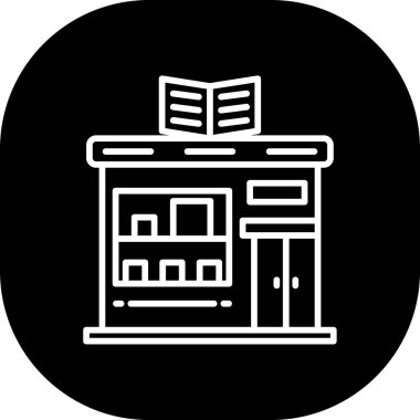 kitaplık eğitim simgesi ana hat biçiminde