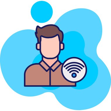 Kablosuz ağ kablosuz ağ simgesi - özet biçimi