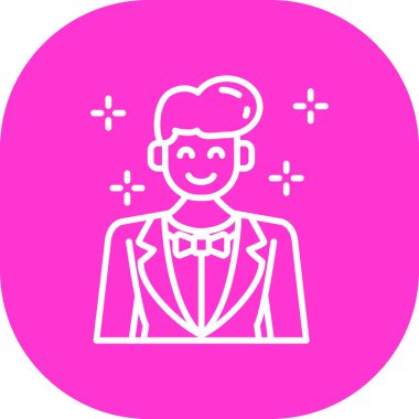 Papyonlu bir adamın vektör çizimi