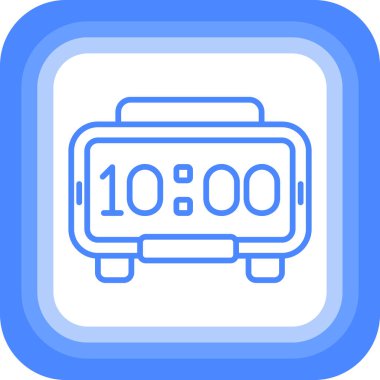 Alarm saati simgesi doldurulmuş ana hat biçiminde