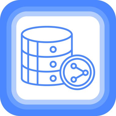 Sunucu. Web simgesi basit illüstrasyon