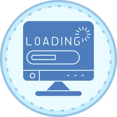 Simge yükleniyor, vektör illüstrasyonu basit tasarım