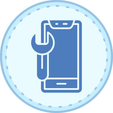 Akıllı telefon tamiri. Web simgesi basit illüstrasyon