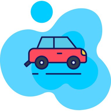 araba yıkama ikonu vektör illüstrasyonu