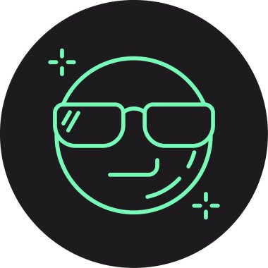 Yeşil gözlü bir yüzün vektör çizimi