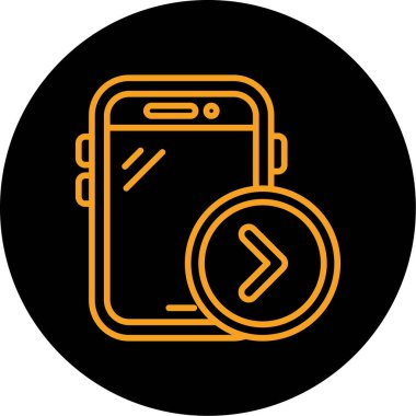 Cep telefonu simgesi, vektör illüstrasyonu