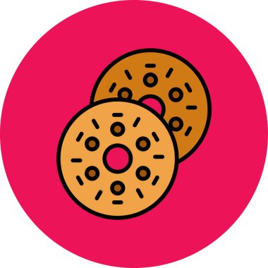 donut. Web simgesi basit illüstrasyon
