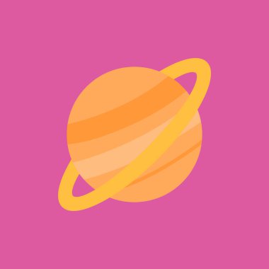 Gezegen ikonu vektör illüstrasyonu