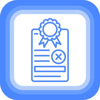 Sertifika. Web simgesi basit illüstrasyon