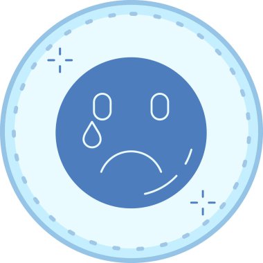 üzgün yüz simgesi vektör çizimi tasarımı