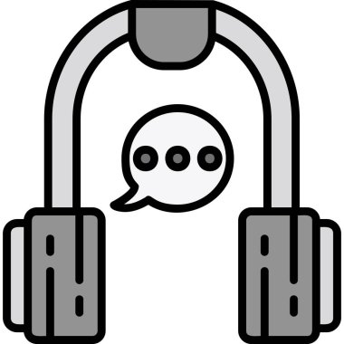 kulaklık simgesi vektör illüstrasyonu