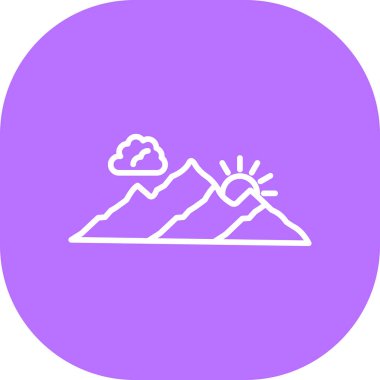 dağ simgesinin vektör illüstrasyonu