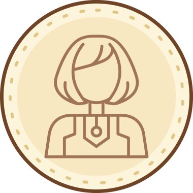 kadın simge vektör illüstrasyonu