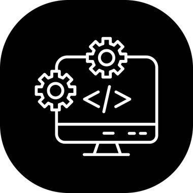 dişli ve dişli simgesi olan dizüstü bilgisayar