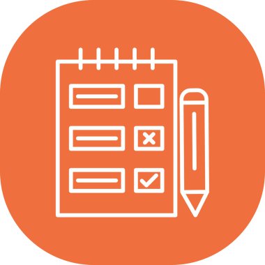 Kontrol listesi. Web simgesi basit illüstrasyon