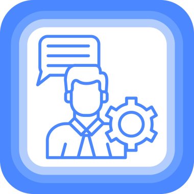 Moda tarzı izole edilmiş arka planda müşteri servis simgesi