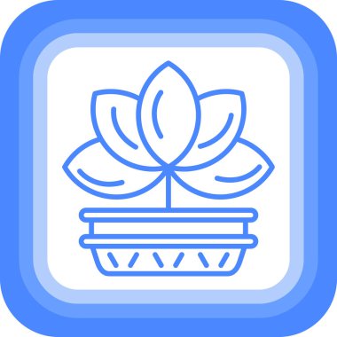 Bitki. Web simgesi basit illüstrasyon