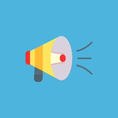 megafon simgesi düz tasarım.