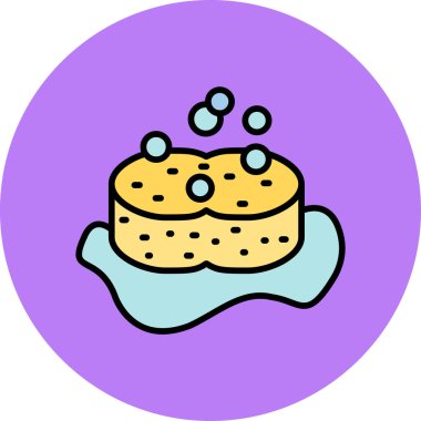 Kek. Web simgesi basit illüstrasyon