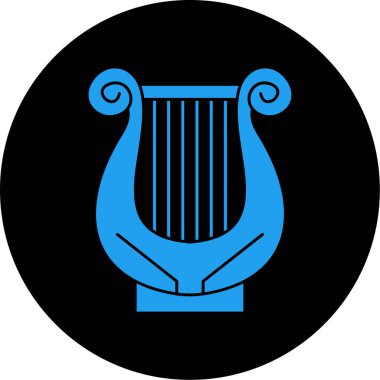 Antik Yunan sütun simgesi renk ana hatları vektörü