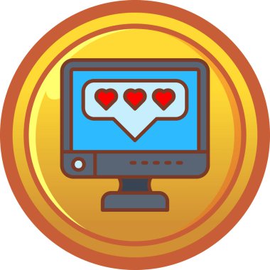 Ekranlı kalp. Basit tasarım