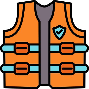 Yelekli ceket simgesi dosyalanmış taslak biçiminde