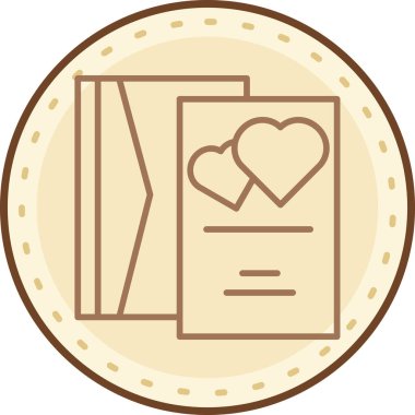 Bir kalp simgesinin vektör illüstrasyonu