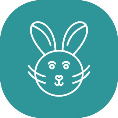Tavşan. Web simgesi basit illüstrasyon