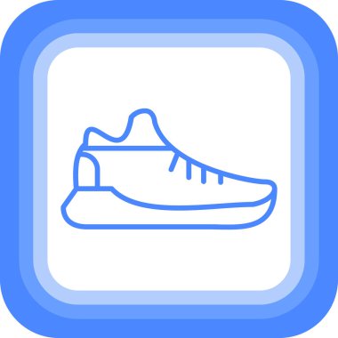 Spor ayakkabı simgesinin vektör illüstrasyonu