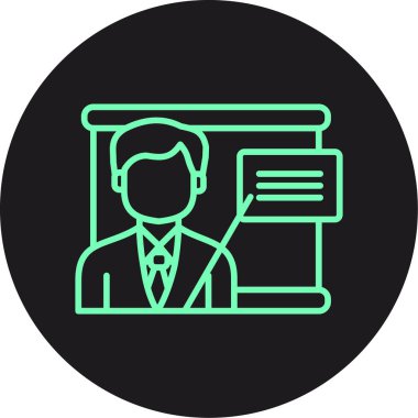 İş adamı simgesinin vektör illüstrasyonu