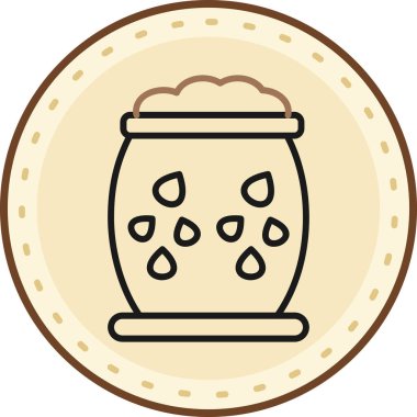 Kavanoz. Web simgesi basit illüstrasyon