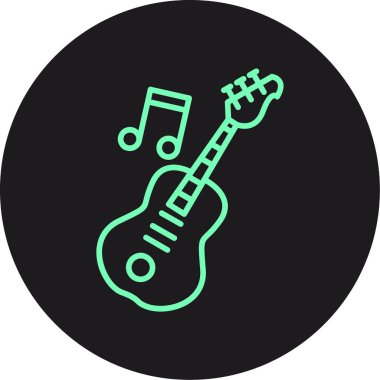 Gitar simgesinin vektör illüstrasyonu