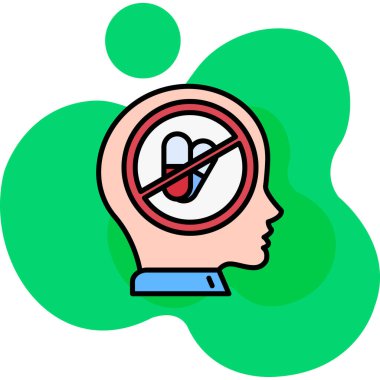 Beyin. Web simgesi basit illüstrasyon