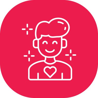 Anahat tarzında mutlu sevgililer günü simgesi