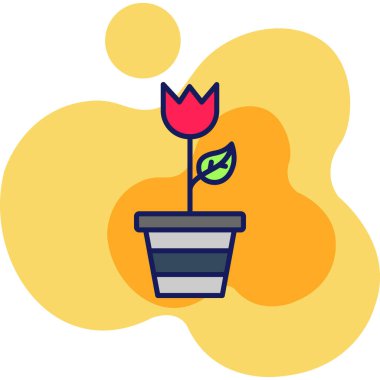 Bir çiçeğin vektör illüstrasyonu