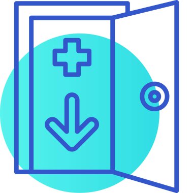 Hastane web simgesi vektör illüstrasyonu