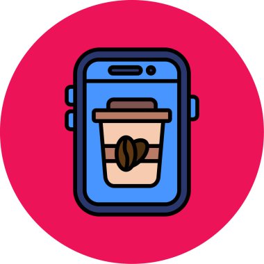 kahve fincanı simgesi, vektör illüstrasyonu