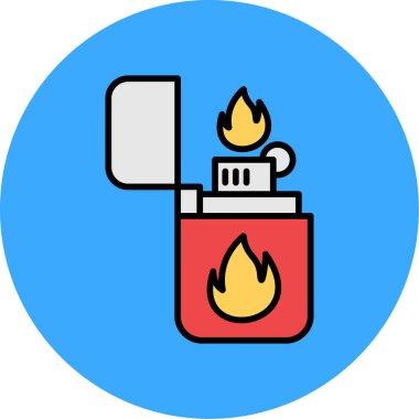 Gaz sobası simgesinin vektör illüstrasyonu