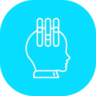 İnsan kafası siluet simgesi. vektör grafik illüstrasyonu