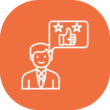 Değerlendirme. Web simgesi basit illüstrasyon