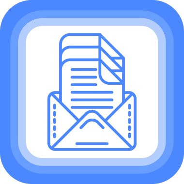 E-posta. Web simgesi basit illüstrasyon