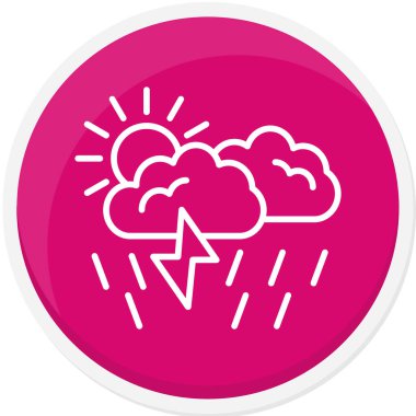 Moda tarzında izole edilmiş fırtına simgesi