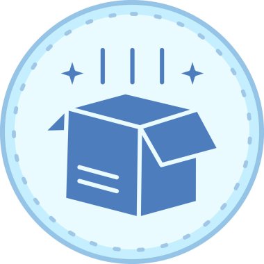 Kutu. Web simgesi basit illüstrasyon