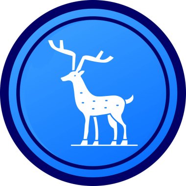 Ren geyiği ikonu vektör çizimi