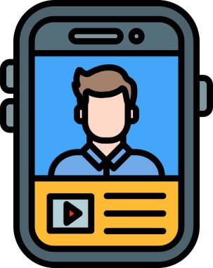 Video seslenmek kutsal kişilerin resmi, vektör çizim