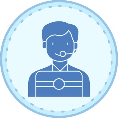 Bir kişi simgesinin vektör illüstrasyonu