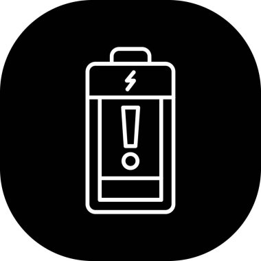 Moda Biçimli Batarya Simgesi İzole Arkaplan